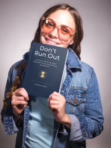 Women hold Don't Run Out